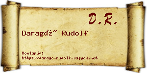Daragó Rudolf névjegykártya